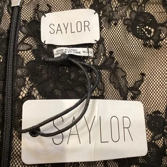 NWT Anthropologie SAYLOR Jane Feathers Strapless Jumpsuit Black Sz 16 - Picture 7 of 14